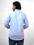 Men Sky Blue Typography Sustainable Casual Full Shirt