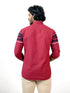 Men maroon Striped Sustainable Casual Full Shirt