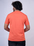 Men Orange Typography Regular Fit Casual T-Shirt