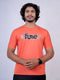 Men Orange Graphic Print Regular Fit Casual T-Shirt
