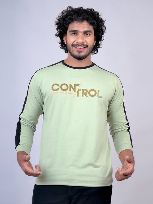 Men Pista Typography Print Regular Fit Casual T-Shirt