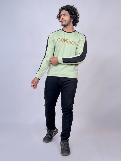 Men Pista Typography Print Regular Fit Casual T-Shirt