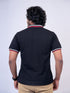 Men Black Polo Solid Regular Fit Casual T-Shirt