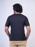 Men Black Stripline Regular Fit Casual T-Shirt