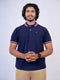 Men Navy Polo Solid Casual T-Shirt