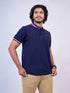 Men Navy Polo Solid Casual T-Shirt