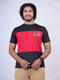 Men Black And Red Solid Regular Fit Casual T-Shirt