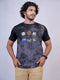 Men Black Graphic Print Regular Fit Casual T-Shirt