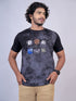 Men Black Graphic Print Regular Fit Casual T-Shirt