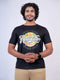 Men Black Typography Print Casual T-Shirt