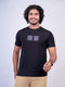 Men Black Print Regular Fit Casual T-Shirt