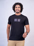 Men Black Print Regular Fit Casual T-Shirt