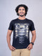 Men Black Graphic Print Regular Casual T-Shirt