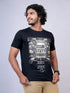 Men Black Graphic Print Regular Casual T-Shirt