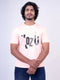 Men Peach Typography Print Regular Fit Casual T-Shirt