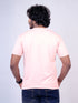 Men Peach Typography Print Regular Fit Casual T-Shirt