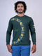 Men Green Typography Print Regular Fit Casual T-Shirt