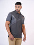Men Grey Polo Typography Regular Fit casual T-Shirt