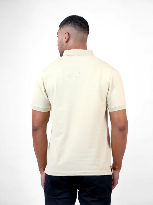 Men-Cream-Polo-Solid-Regular-Fit-Casual-T-Shirt