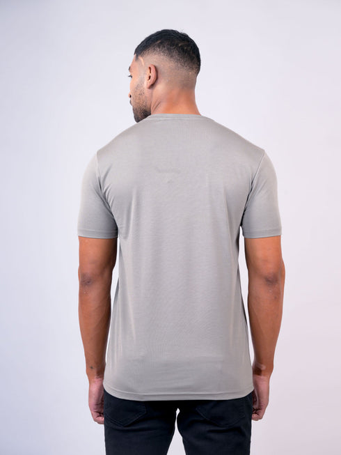 Men Grey Typography Printed Regular Fit Casual T-Shirt
