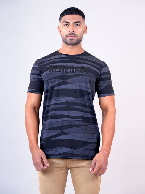 Men-Black-Typography-Printed-Regular-Fit-Casual-T-Shirt