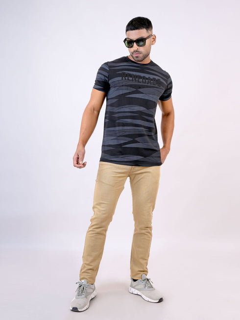 Men-Black-Typography-Printed-Regular-Fit-Casual-T-Shirt