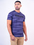 Men Navy Typography Printed Regular Fit Casual T-Shirt