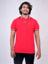 Men Red Polo Solid Regular Fit Casual T-Shirt
