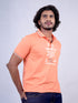 Men Orange Typography Print Regular Fit Casual T-Shirt