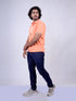Men Orange Typography Print Regular Fit Casual T-Shirt