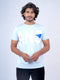 Men Sky Blue Print Regular Fit Casual T-Shirt