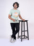 Men Pista Typography Print Casual T-Shirt