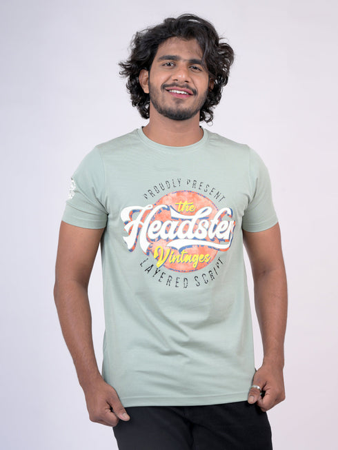 Men Pista Typography Print Casual T-Shirt