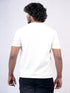 Men White Print Casual T-Shirt Round Neck With Short Sleeves