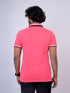 Men Rose Pink Polo Solid Regular Fit Casual T-Shirt