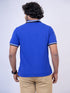 Men Blue Polo Solid Regular Fit Casual T-Shirt