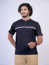 Men Black Striplin Casual T-Shirt