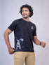 Men Black Regular Fit Casual T-Shirt