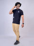 Men Black Regular Fit Casual T-Shirt