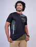 Men Black Typography Regular Fit Casual T-Shirt