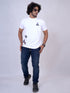 Men White Print Regular Fit Casual T-Shirt