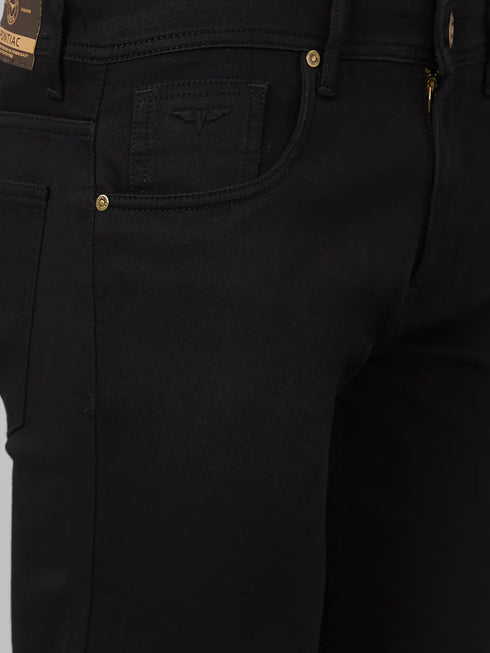 Men Black Slim Fit Mid-Rise Clean Look Jeans