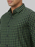 Men Green & Black Checked Sustainable Casual Shirt With Full Sleeves