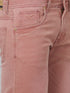 Mens Pink Clean Look Slim Fit Strechable Jeans
