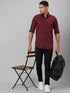 Men Maroon Solid Sustainable Casual Shirt With Full Sleeves