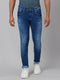 Mens Light Blue Stretchable Mid Rise Casual Jeans