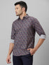 Men Multicolour Paisley Printed Casual Shirt Full Sleeves With Spread Collar
