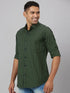 Men Green & Black Checked Sustainable Casual Shirt With Full Sleeves