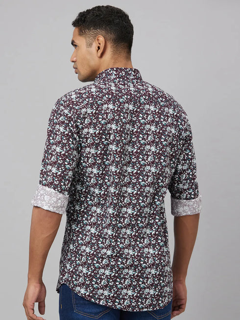 Men Multi Floral Print Sustainable Casual Shirt Full Sleeves