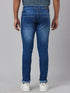 Mens Light Blue Stretchable Mid Rise Casual Jeans